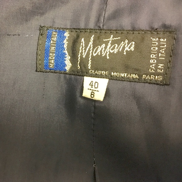 CLAUDE MONTANA Double breasted peplum blazer jacket  i40 vintage - Picture 8 of 8